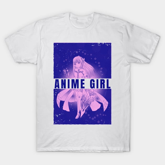 Anime Girl T-Shirt by Mad Art